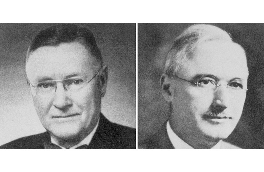 Daniel J. O’conor  et Herbert A. Faber, les deux hommes qui ont inventés le stratifié.